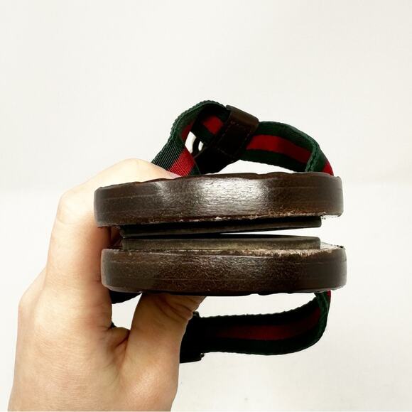 Gucci GG Thong Web Stripe Sandals Flip Flops - Picture 9 of 12